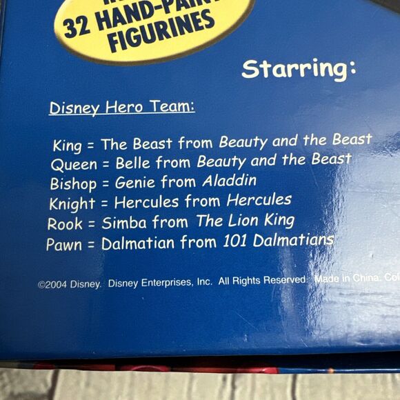 Disney Chess Set Collectors Edition Heroes & Villains Hand Painted Pieces 2004 - Picture 8 of 8